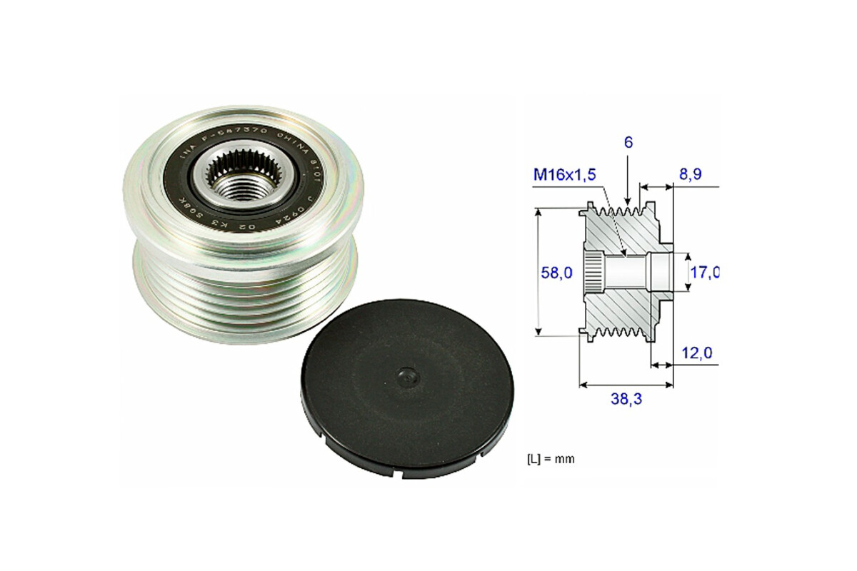 Polea Alternador Marcha Libre Hyundai I10/Grand I10 Kia Picanto 13-25 Polea Alternador Marcha Libre Hyundai I10/Grand I10 Kia Picanto 13-25