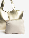 Shopper Basicos Shopper Con Bolso Dorado - Dorado