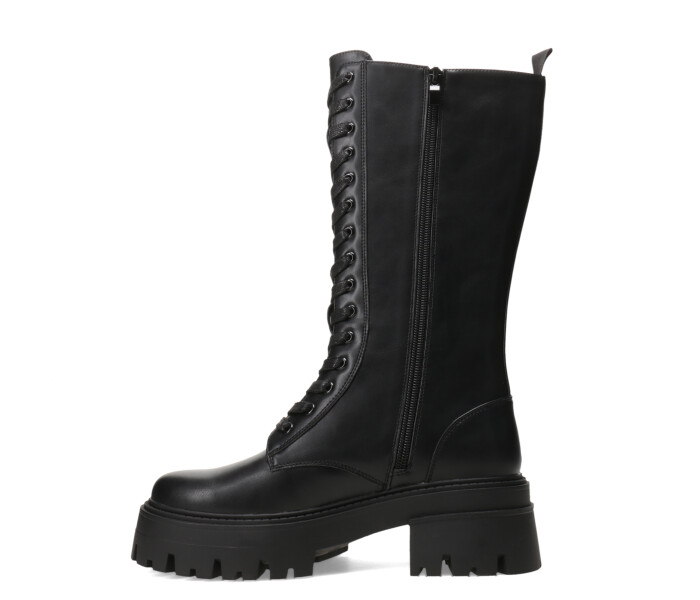 Bota TOLLER de caña alta acordonada Black