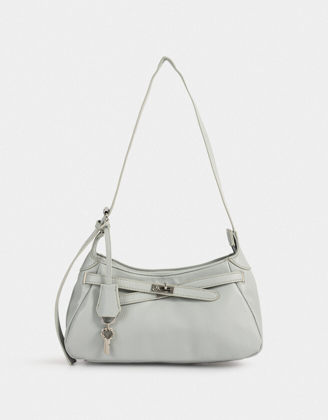 Bandoleras Bandolera Con Charm - Gris Claro
