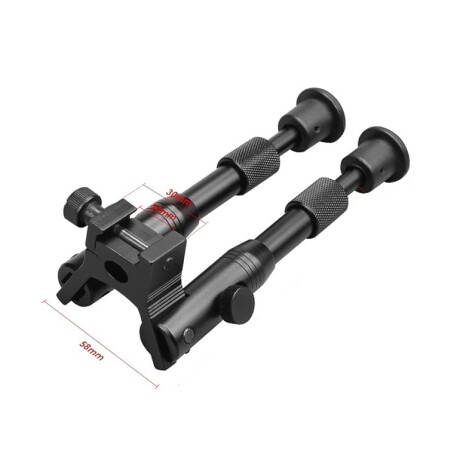 Bípode pequeño para rifle - hasta 18cm Negro