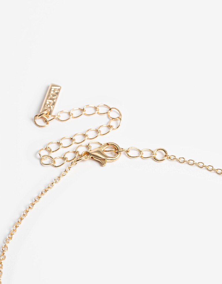 Cadena Corta con Dije Metal Cadena Dije Corazón - Dorado