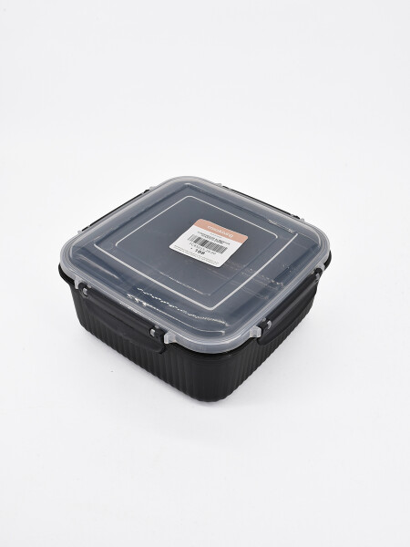 CONTENEDOR ALIMENTOS PLASTICO 2000 ML GRIS OSCURO