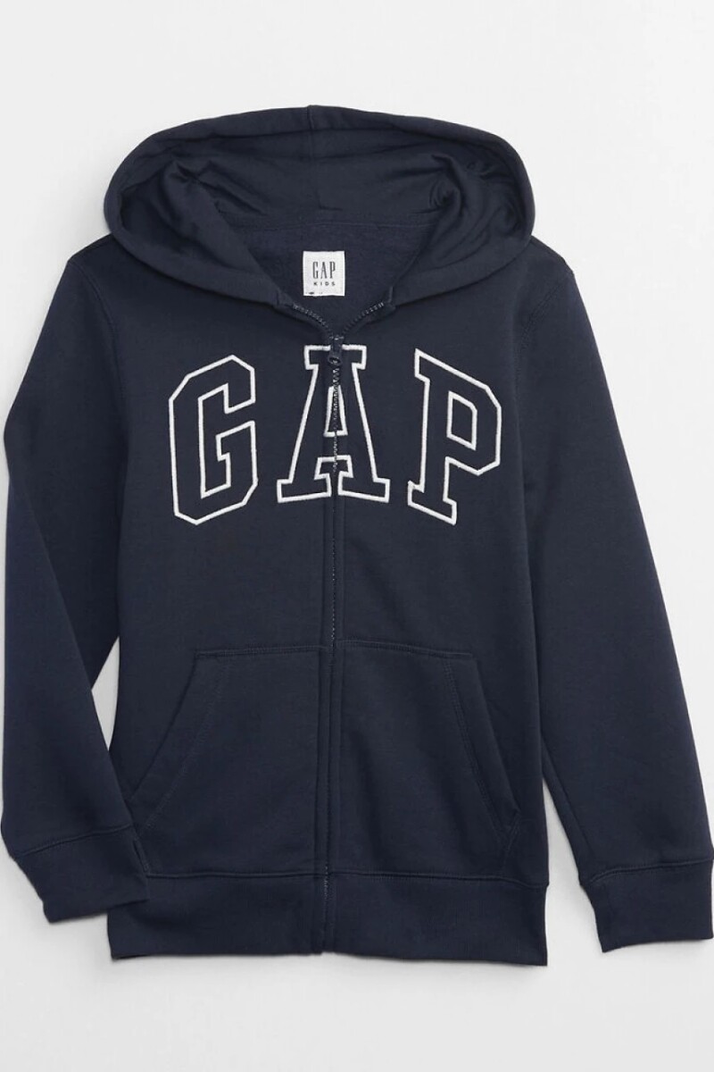 Canguro Con Cierre Logo Gap Con Felpa Niño - Tapestry Navy 