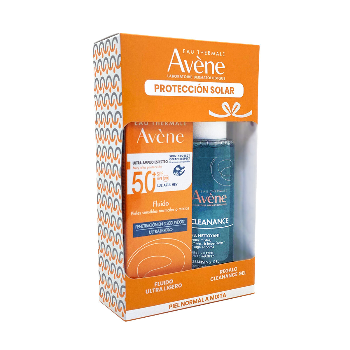 AVENE SOLAR FLUID S/COLOR+CLEANANCE GEL 
