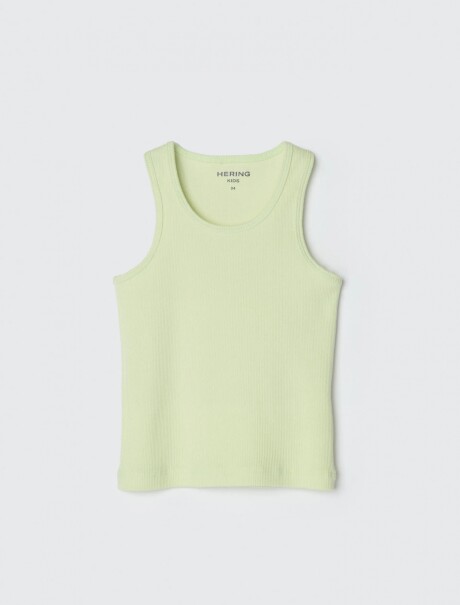 MUSCULOSA BÁSICA INFANTIL ACANALADA VERDE