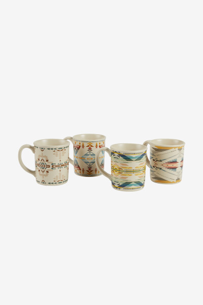 12 oz Ceramic Mug Set Estampado