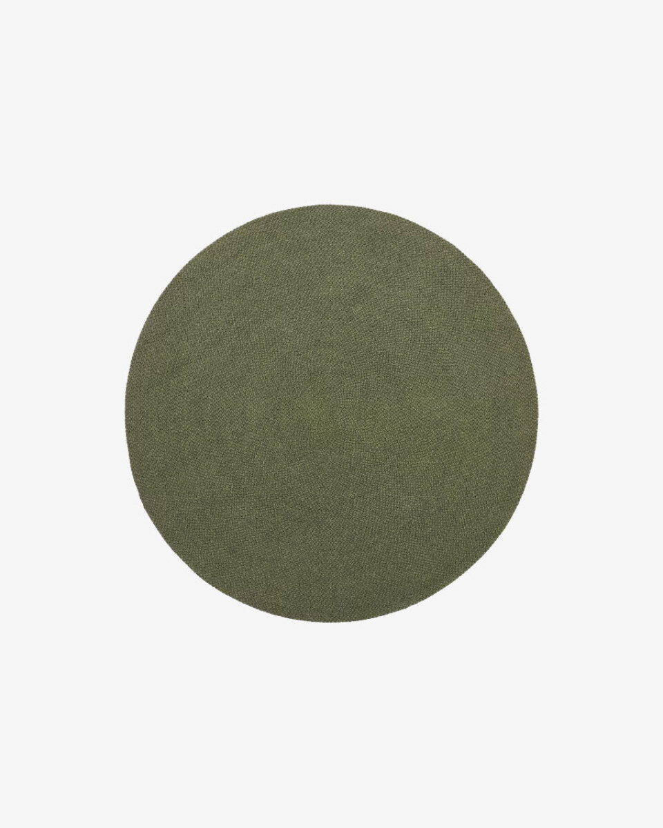 Alfombra Despas en fibras sintéticas beige Ø150 cm - verde Ø150 cm 