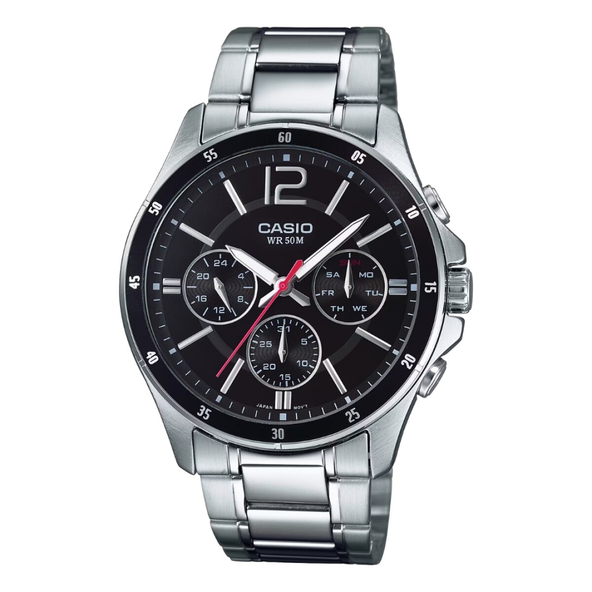 Reloj Casio MTP1374D 7AV para hombre de acero - Negro 