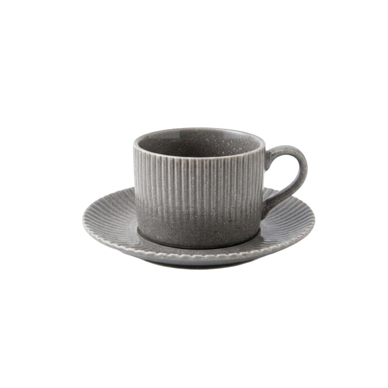 TAZA C/PLATITO GRIS COMB 100ML Unica