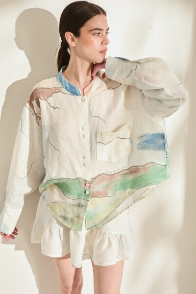 PRE VENTA CAMISA REMO PRINT Agua