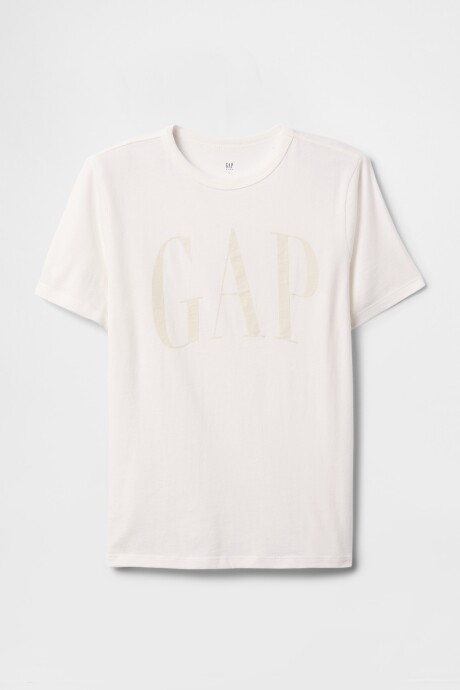 Remera Logo Gap Niño New Off White