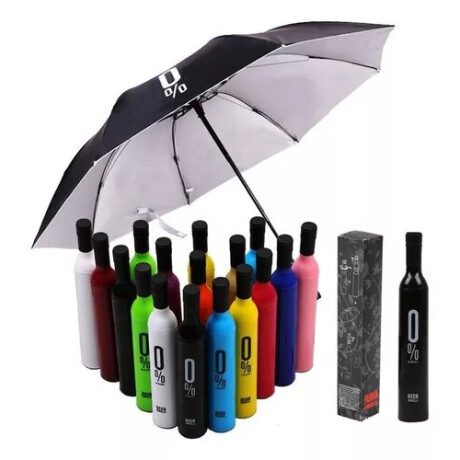 Paraguas Reforzado Excelente Calidad Botella Vino Plegable Paraguas Reforzado Excelente Calidad Botella Vino Plegable