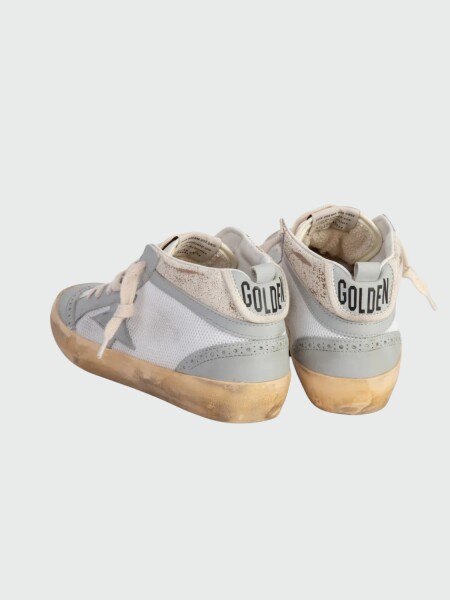 Golden Goose-Botines de cuero Mid Star Blanco