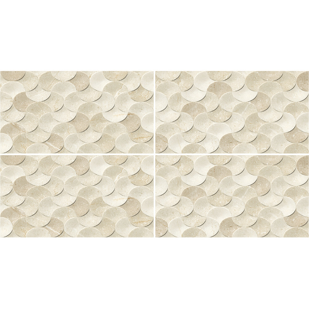 CERÁMICA LYRIO BEGE DECO "A" 33X59 CM Cerámica Lyrio Bege Deco "a" 33x59 Cm