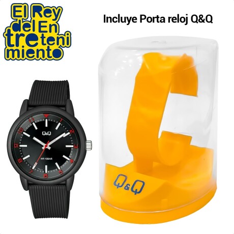 Reloj Q&Q Original De PVC Esfera Grande 4.2cm Negro
