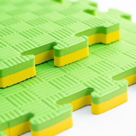 Alfombra de Goma Eva Knex 1M2 x 2CM de Espesor VERDE-AMARILLO
