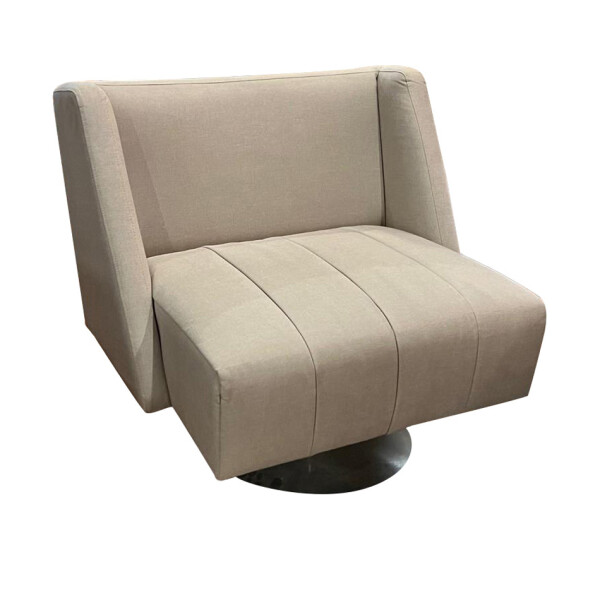 POLTRONA SIN BRAZOS BASE EN METAL - TAPIZADO LINO BEIGE POLTRONA SIN BRAZOS BASE EN METAL - TAPIZADO LINO BEIGE