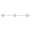 Pulsera Force-Plata Rodinada-Piedra Cuarzo rosa-PU2004 conpiedra