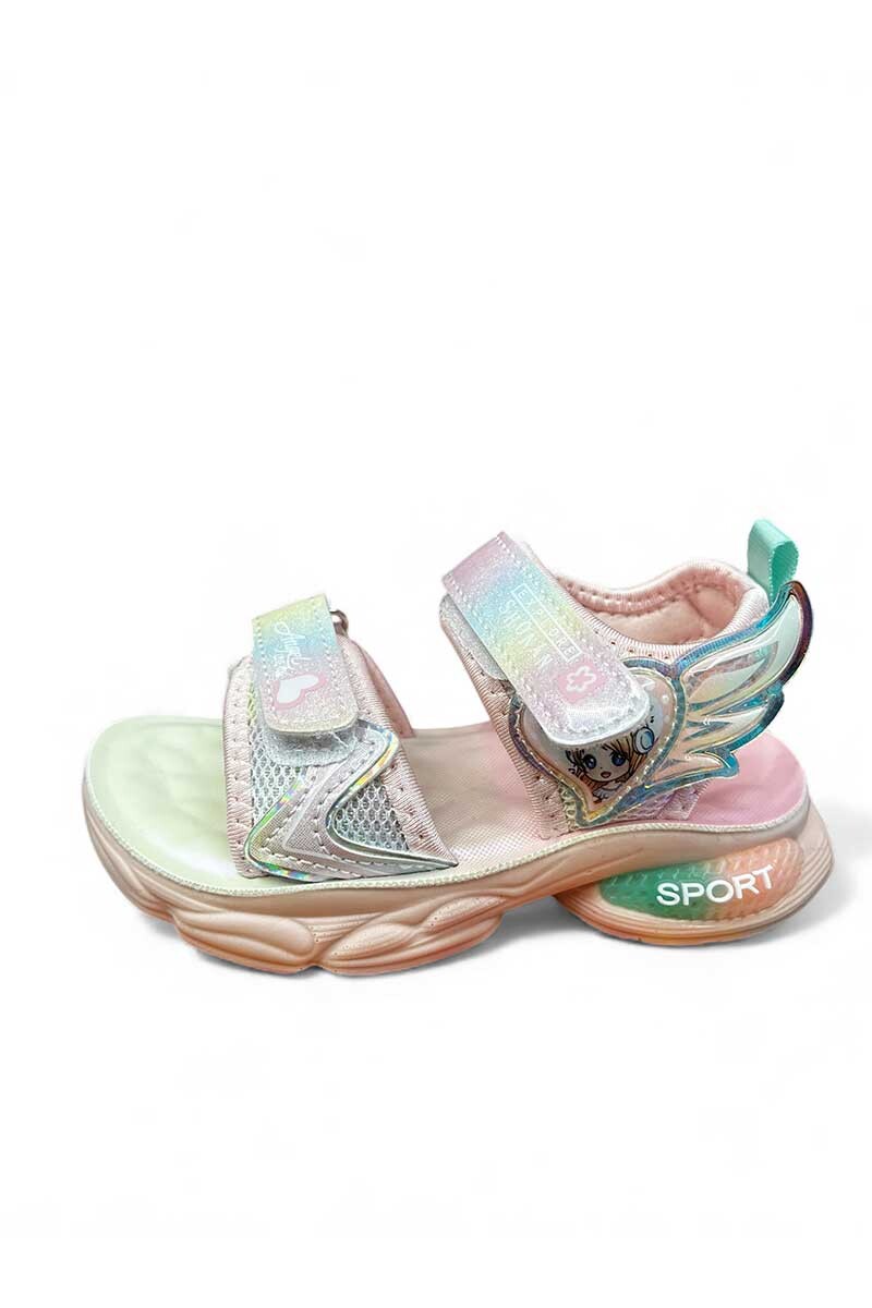 Sandalia de niña con velcros 2625 Rosa