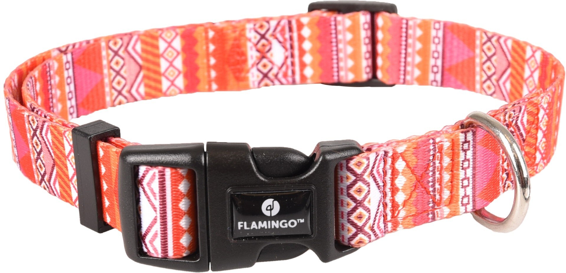 COLLAR PARA PERROS FLAMINGO SYB SALMON ROSADO L 