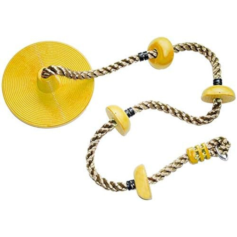 Cuerda Escalar con Disco y Peldaños Amarillo