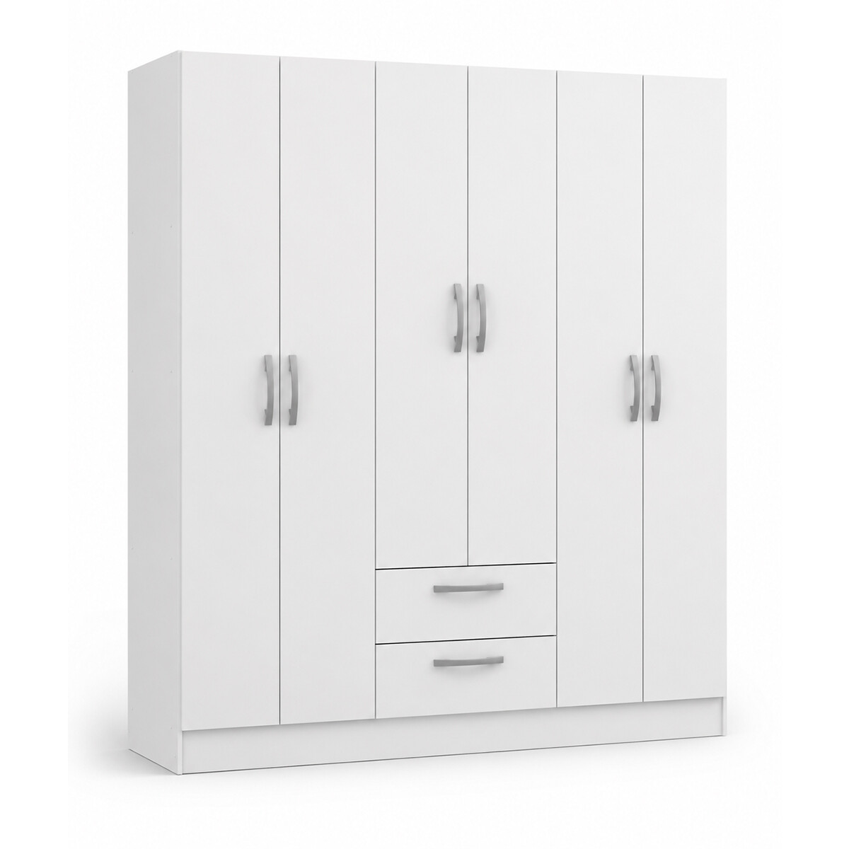 Ropero 6 Puertas 2 Cajones Armario Placard Roperia Blanco 