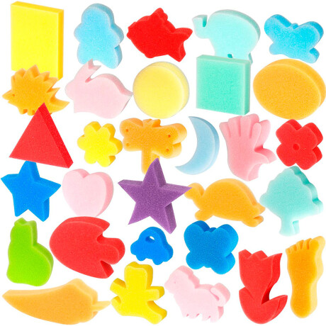 Set Infantil Pinceles De Esponjas + Túnica + Pinturas Jug027005