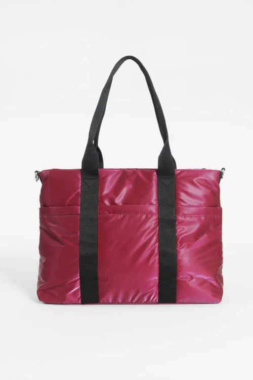 Bolso porta laptop shinny magenta