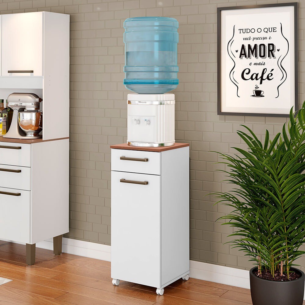 Armario Multiuso Clean - 1 Puerta 1 Cajón Blanco