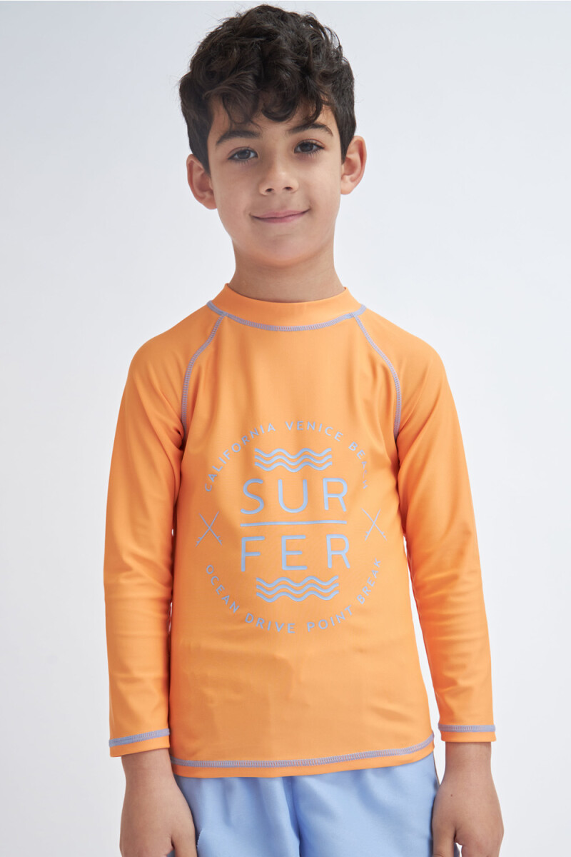 Camiseta UV manga larga Surfer- Naranja