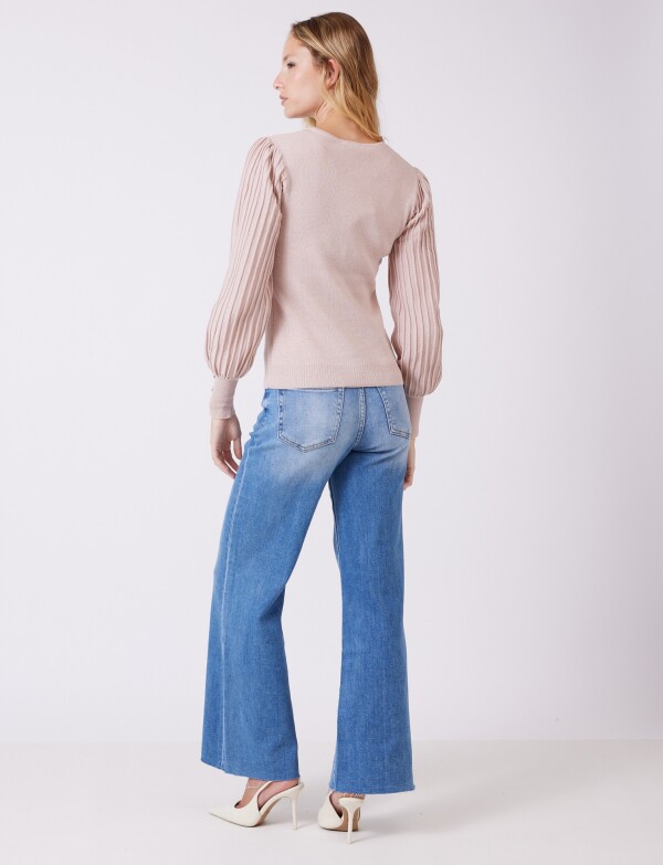 Buzo Manga Plisada ROSA