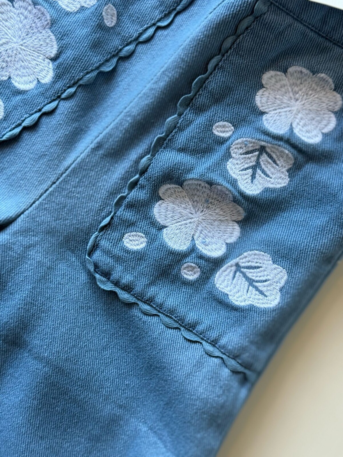 Pantalon Denim Fleur Pantalon Denim Fleur