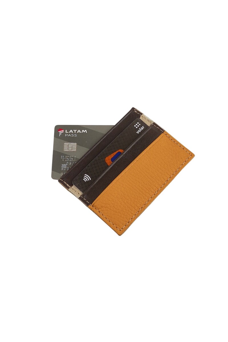 Tarjetero Minimalista Slim en Cuero Genuino Multicolor