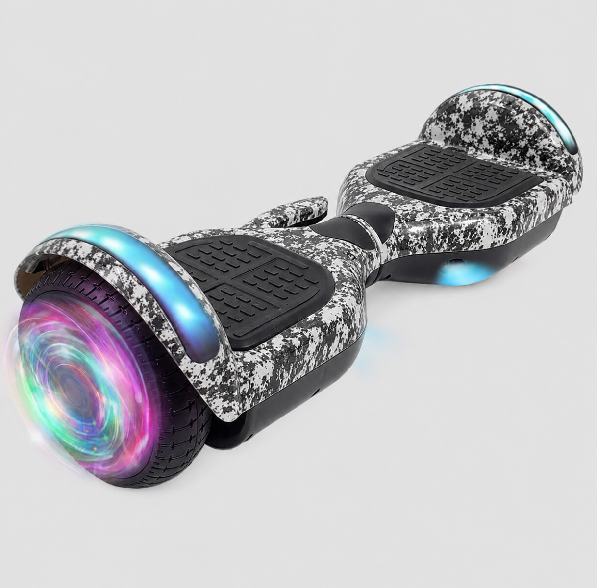 Skate Patineta Eléctrica 6.5" Con Música + Luces Led - NEGRO 