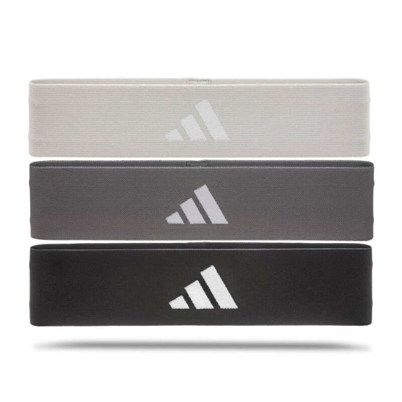 Mini bandas elásticas 3 resistencias Adidas Logo Nuevo Gris