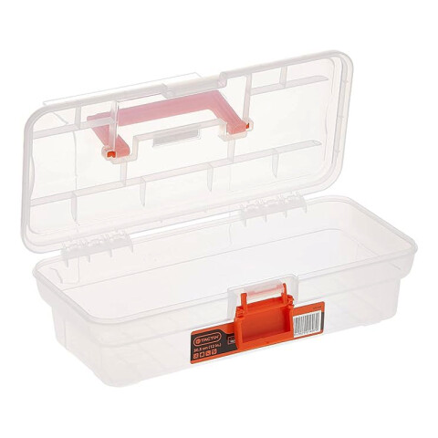Caja herramientas transparente cierre plástico 12" TT0202