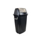Tarro de residuos con tapa vaivén 45 lts Ecoblack NEGRO