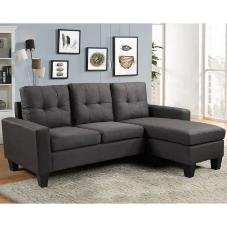 Sillon 3 cuerpos con chaise Herbie Gris