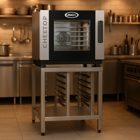 Base de Acero Inoxidable con Gavillar para Horno Chef Top Mind ONE o PLUS 7 Bandejas GN 1/1 Base de Acero Inoxidable con Gavillar para Horno Chef Top Mind ONE o PLUS 7 Bandejas GN 1/1