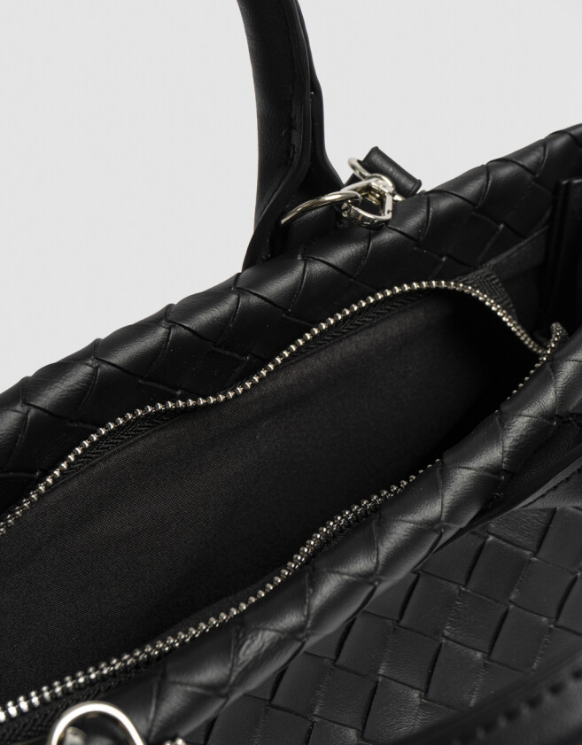 City Cartera City Trenzada - Negro