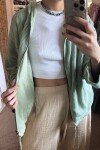 Campera agua reversible Verde agua