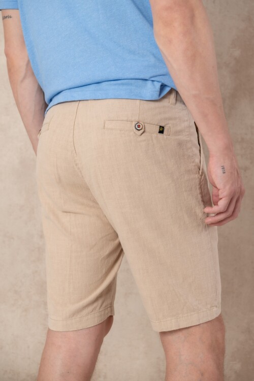 Bermuda de ramio Beige