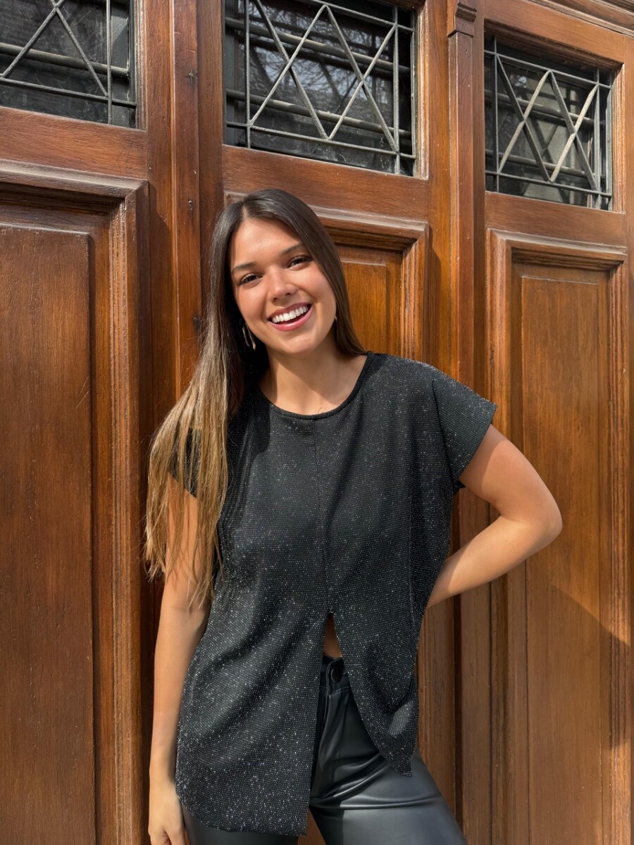 Blusa lurex tajo 