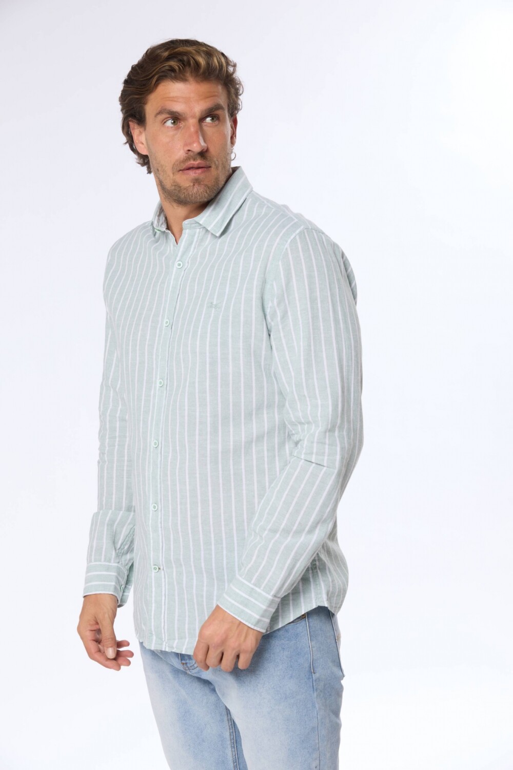 CAMISA DE LINO Verde