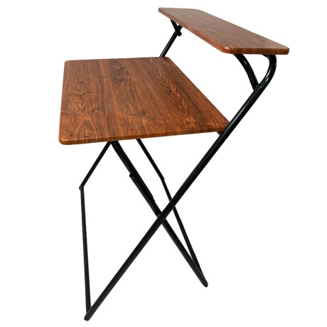 Escritorio Plegable con Estante en MDF 77x50x75cm Marron