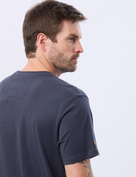 REMERA ESTAMPADA DE ALGODÓN Azul