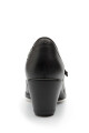 Zapato De Tacón Casual Flexi Con Hebilla Lateral Para Mujer Negro