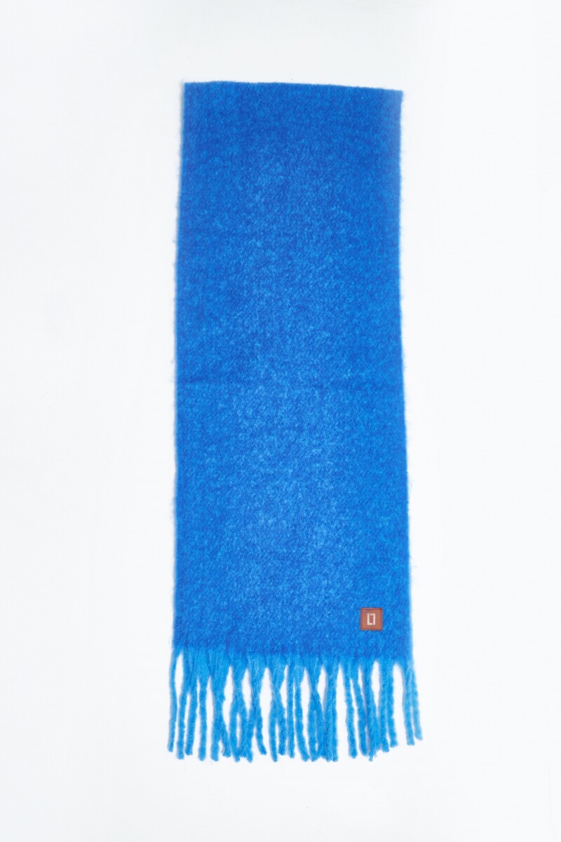 Bufanda color block - azul francia 