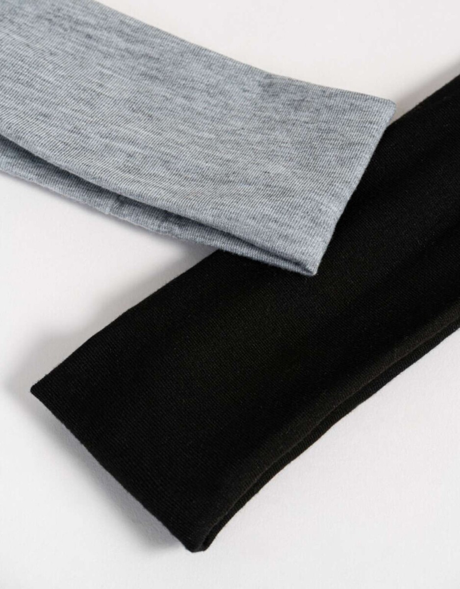 Set De Vinchas Textil - Combinacion Bicolor 